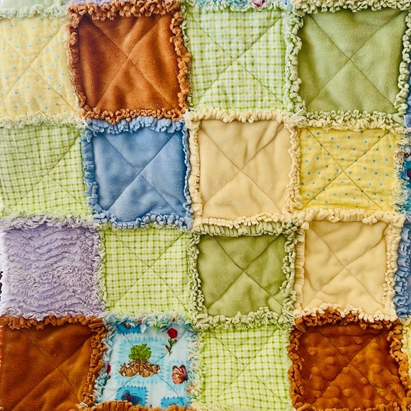 Handmade Child’s Rag Quilt / So So Cute / Unisex - Picture 9 of 16